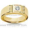 Stylish Ladies Fashion Rings Diamonds With 14K Gold Plating Fantasy Jewelry