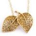 Personalised Silver Jewellery Stylish Custom Hollow Gold Leaves Necklace