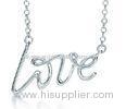 Two Plating Color Fashion Jewelry Necklaces Love Monogram Chain Necklace