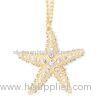 Silver Fashion Jewelry Pendants Gold Plating Crystal Custom Star Pendant