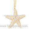 Silver Fashion Jewelry Pendants Gold Plating Crystal Custom Star Pendant