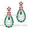 Various Plating Color Stylish Earrings Girl Rhinestone Drop Earrings