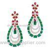 Various Plating Color Stylish Earrings Girl Rhinestone Drop Earrings