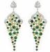 Bridesmaid Sterling silver Stylish Earrings Inverted Triangle Zircon Drop Earrings