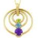Unique Simple Fashionable Pendants Jewelry Heart Gold Plated Circle With Crystal Pendant