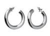 Girl Jewelry Stylish Earrings Classical Hoop Earrings In Silver