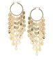 Circle Beautiful Silver Drop Earrings , Long Gold Plated Hoop Earrings For Women