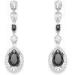 Rhodium Plated Stylish Earrings Crystal Long Anniversary Drop Earrings