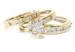 Carat Princess Cut Silver Fashion Jewelry Gold Diamond Wedding Ring Set