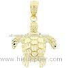 925 Sterling Silver Animal Themed Jewelry Yellow Gold Sea Turtle Pendant