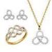 Sterling Silver Ladies Jewelry Sets Two-tone Plating Bride Jewelry Sets