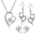 925 Silver Ladies Jewelry Sets Heart Shaped Bridal Jewelry Sets Design