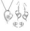 925 Silver Ladies Jewelry Sets Heart Shaped Bridal Jewelry Sets Design