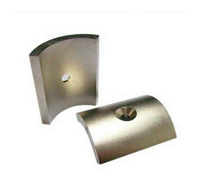 Neodymium NdFeB Permanent Magnet Segment wiht hole