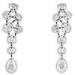 Fashion Women Anniversary Micro Pave Jewelry Long Micro Pave Diamond Earrings