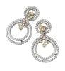 Fashionable Cubic Zirconia Micro Pave Hoop earrings Jewelry of Sterling Silver