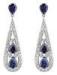Cubic Zirconia Blue Micro Pave Diamond Micro Pave Wedding Earrings