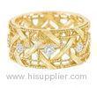 Interchangeable Gold Plating Wide Hollow Bangle Bracelet For Fashion Woman