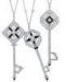 Ladies Stylish Unique Various Key Shape Themed Pendant , Sterling Silver Trendy Jewelry
