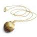 Interchangeable Beautiful Girls Yellow Gold Shell Locket Peandnt Necklace