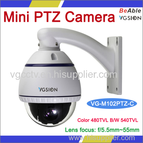 VGSION Made 10 X zoom module3.5" Super Mini ConfigurationSuper high Resulotion Indoor Mini PTZ IR Camera