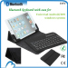 Stand Case Fashionable ABS Bluetooth Keyboard With Leather Case for 7-8 inches android and apple system