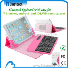 Ultra slide wireless thin Bluetooth Keyboard Case for 7 8 inches android and apple system