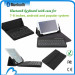 Stand Case Fashionable ABS Bluetooth Keyboard With Leather Case for 7-8 inches android and apple system
