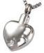 Custom Footprint On Heart Cremation Pendant of 316 Stainless Steel