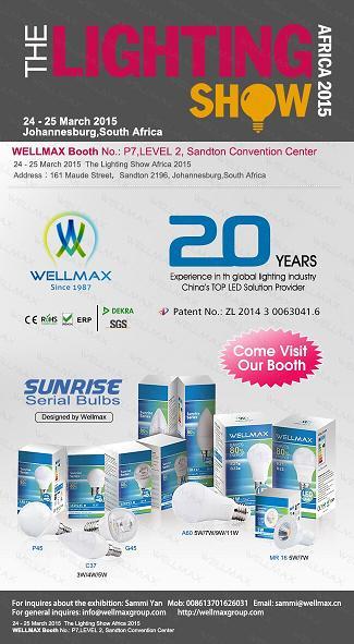 Join Wellmax At The 2015 Africa Lighting Show!