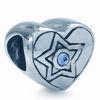 Heart Shaped Bead Charm 925 Sterling Silver With Star Bead For Necklace