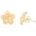 Trendy Yellow Gold Plated Plumeria Stud Earring Jewelry For Bridesmaid