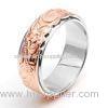 Interchangeable Rose Gold Hawaiian Jewelry Silver Base Engraved Ring