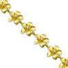 Yellow Gold Plated Silver Hawaiian Jewelry Sterling Silver Plumeria Bracelet