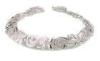 Bridal Fashion Sterling Silver Hawaiian Jewelry Engraved Flower Bracelet