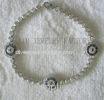 Italian Diamond Evil Eye Jewelry 5.5Inch Kids Rhodium Plated Bracelet