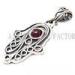 Arabian Ethnic Hamsa Hand Jewelry 925 Hamsa Hand Red Bead Charm Pendant