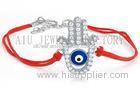 Evil Eye Hamsa Hand Jewelry Zircon Red Handmade String Bracelet