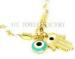 Yellow Gold Hamsa Hand Jewelry Fashion 925 Hand Evil Eye Bracelet