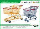 Unfolding 160L american shopping carts With baby seat , steel shopping trolley