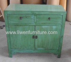 old cabinet with painting