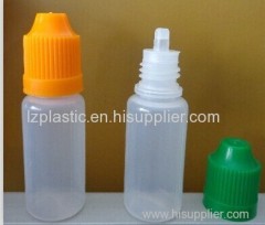 E Liquid bottle with tamper evidence cap and tamper ring
