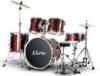 Classic Red Complete Set 5 Piece Acoustic Kids / Adult Drum Set PVC Series