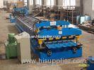 Galvanized Roof Tile Roll Forming Machine , Hydraulic Cutting Machine with PLC Systems
