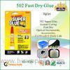 Super Strong Adhesive 502 Fast Dry Glue For Polythene / Polypropylene / Rubber