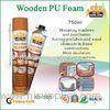 Waterproof Wooden Pu Foam Spray / Seals 750ml For Door Frame And Window