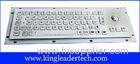 Small dimension stainless steel panel mount kiosk keyboard with optical trackball