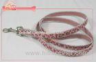 Glitter PU Personalized dog collars and leashes With Sturdy Heavy Duty Hardware