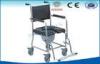 Fold Up Wheelchair For Old Man Rehabilitation , Portable Commode Chair