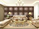 Luxury Modern 3D Leather Wall Cladding TV Background Wallpaper Royal Office Wall Panels